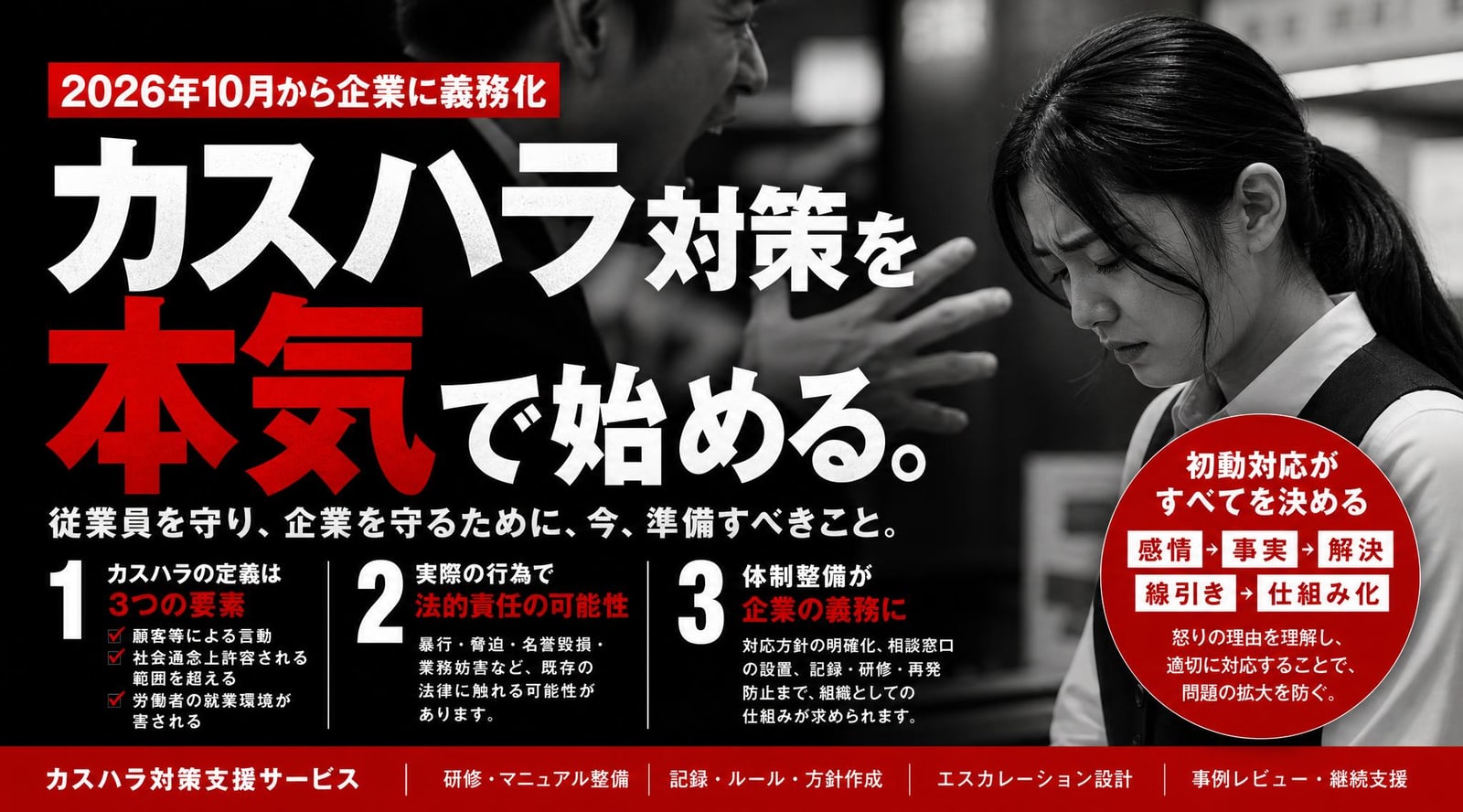 カスハラとは簡単にいうと何か、カスハラとは、カスハラ対策を本気ではじめる