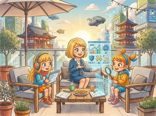 京都のホームページ制作・Web制作会社 ファンフェアファンファーレ AI検索（AIOGEO）E-E-A-T強化 SEO・コンテンツ制作