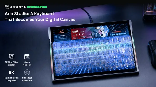 磁気スイッチ液晶キーボード「DSPIXELKEY Aria Studio」