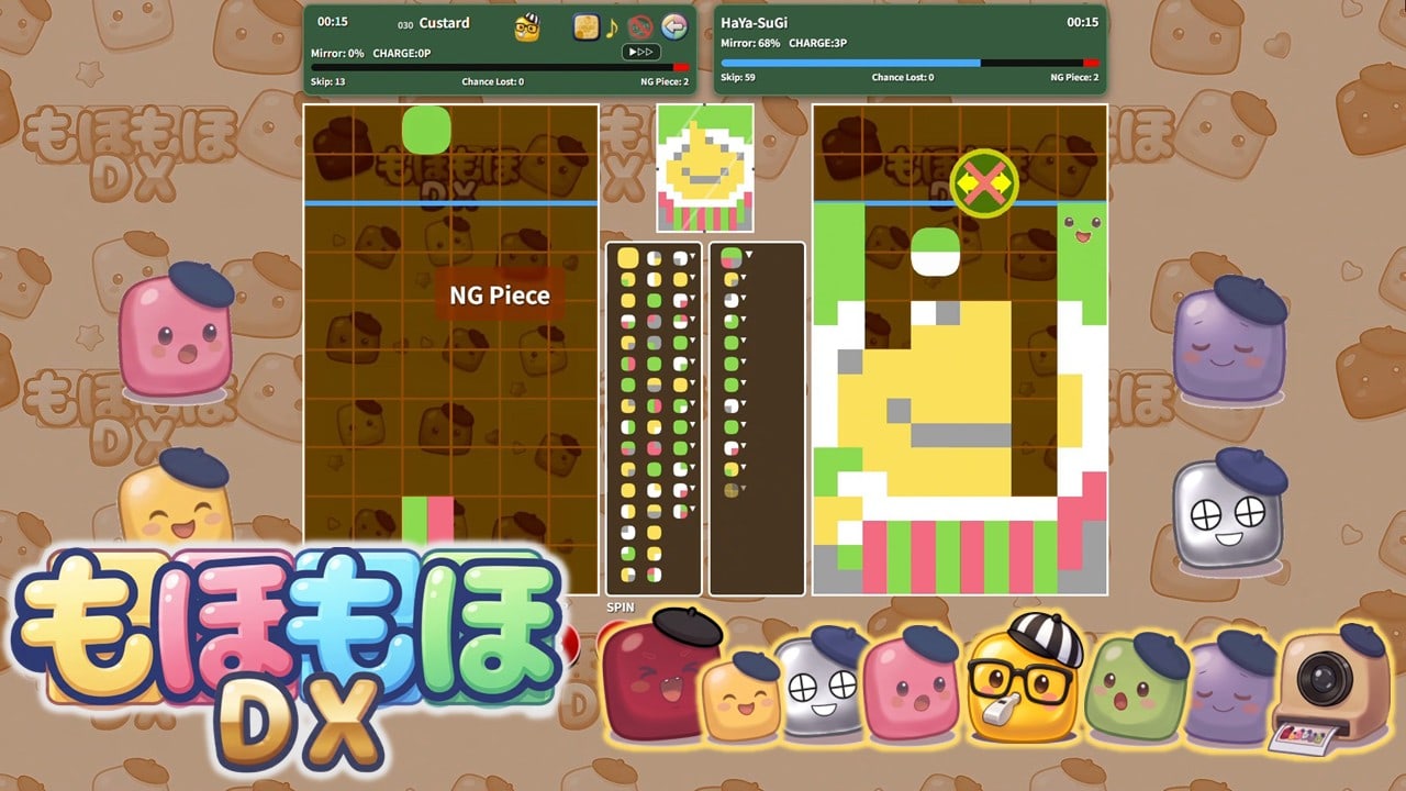 Steamで発売中の完成図再現落ち物ブロックパズル『もほもほDX』ver1.3でAI対戦、ローカル2人対戦機能「もほスポ」無料搭載！2026年10月2日～Steamオータムセール期間は20%OFF