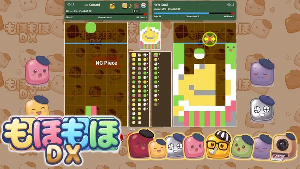 Steamで発売中の完成図再現落ち物ブロックパズル『もほもほDX』ver1.3でAI対戦、ローカル2人対戦機能「もほスポ」無料搭載！2026年10月2日～Steamオータムセール期間は20%OFF
